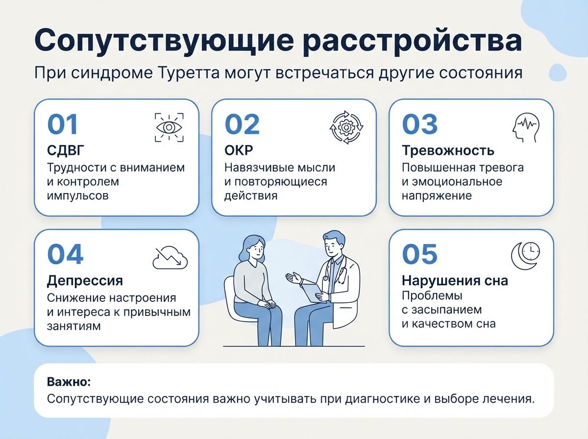 Лечение синдрома Туретта в Окуловке инфографика